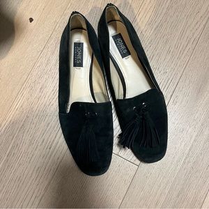 Nordstrom Dark Suede Loafers with Tassels